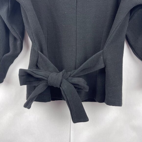 Anthropologie Black Metier Structured Thermal Long Sleeve Top Size Medium - Picture 8 of 11